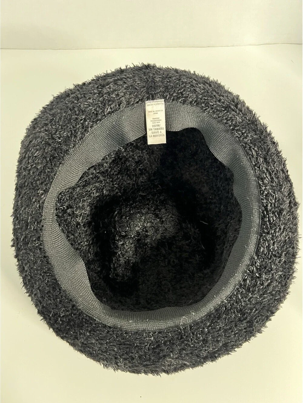 Vintage Jaclyn Smith Women’s Black Soft Fuzzy Fedora Cloche Hat Chic Classic